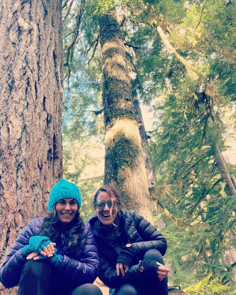 Ann Marie and Niki in the Seattle woods